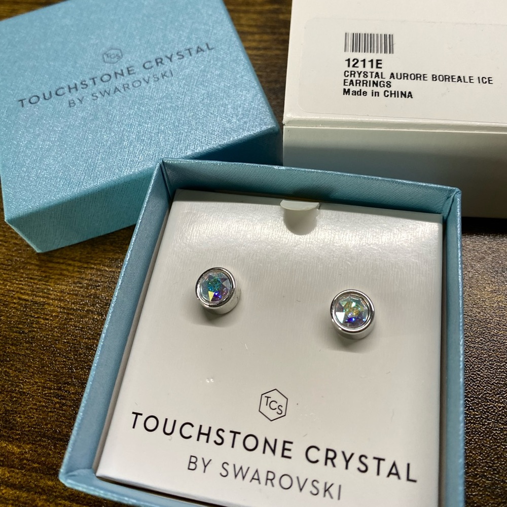 Touchstone Crystal Aurore Boreale Ice Earrings